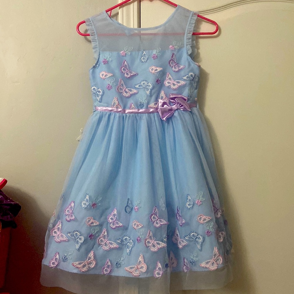 Jona Michelle blue butterfly dress size 8